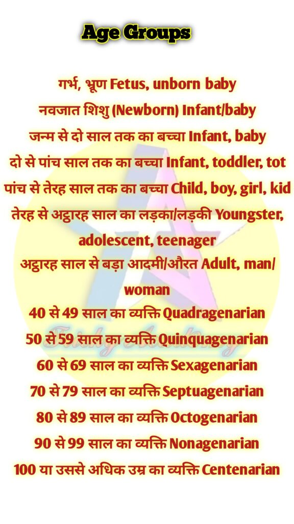 age groups